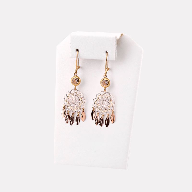 Aretes Tipo Atrapasueños 14k 2.1g